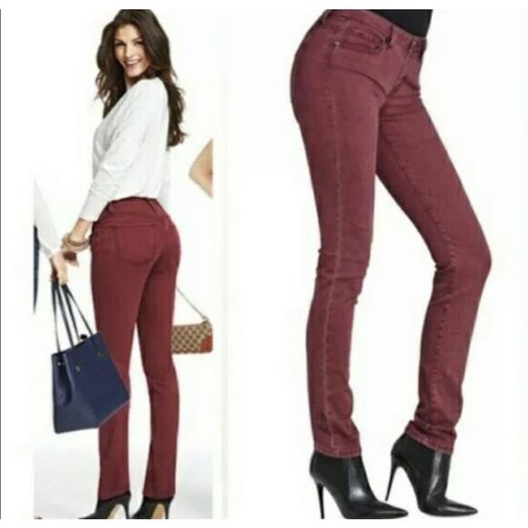Women's Cabi Bordeaux Skinny Burgundy Denim Jeans Style #919 | Size 4 - Picture 1 of 10